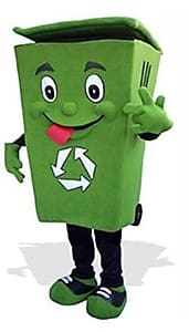 tinky trash mascotte recycle kidsdag kids event